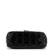 Authentic second hand Prada Black Vernice Gaufre Chain Shoulder Bag BR4050 at Labellov