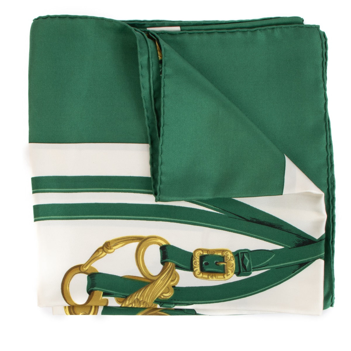 Hermès Green Brides de Gala Carré 90 Silk Scarf