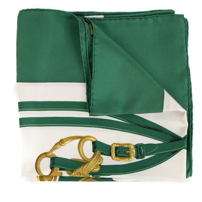 Hermès Green Brides de Gala Carré 90 Silk Scarf