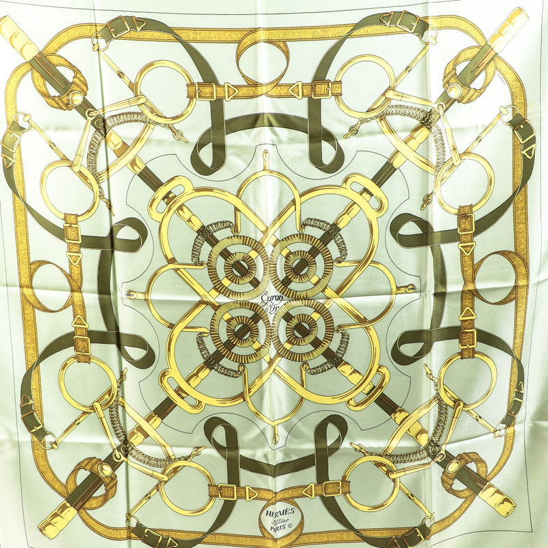 Buy an authentic Hermès Carré Eperon D'Or Sellier Silk Scarf in very good condition at Labellov in Antwerp.