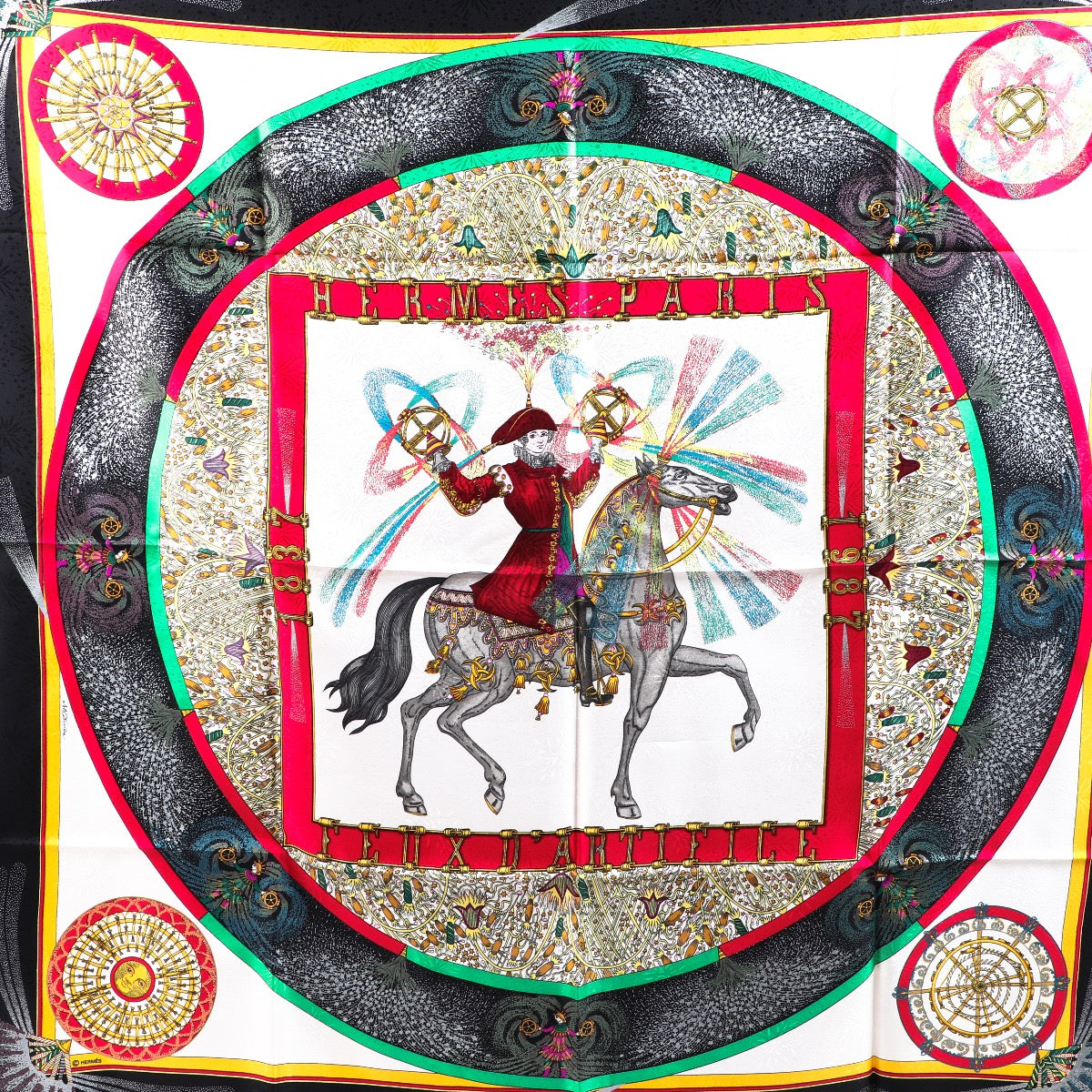 Buy an authentic Hermès Carré Feux D'artifice Silk Scarf in excellent condition at Labellov in Antwerp.