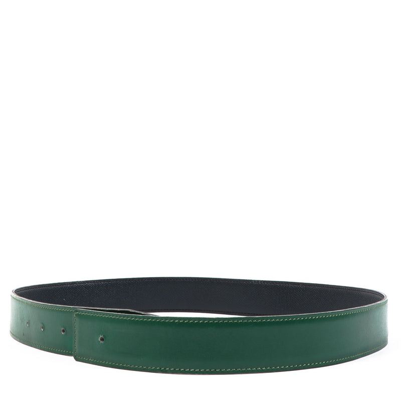 Buy an authentic Hermès Navy/Green Belt Strap in very good condition at Labellov in Antwerp.