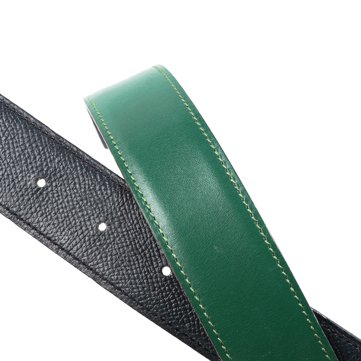 Buy an authentic Hermès Navy/Green Belt Strap in very good condition at Labellov in Antwerp.