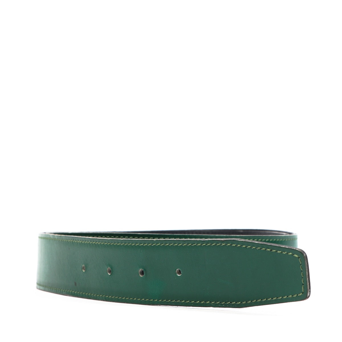 Buy an authentic Hermès Navy/Green Belt Strap in very good condition at Labellov in Antwerp.