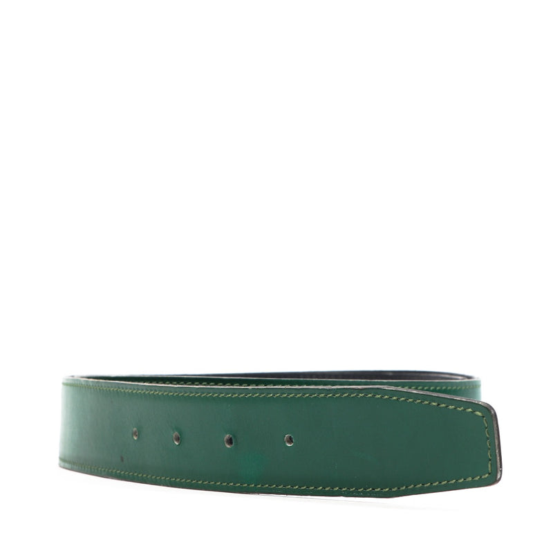Buy an authentic Hermès Navy/Green Belt Strap in very good condition at Labellov in Antwerp.