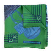 Hermès Green Kimonos et Inros Silk Carré 90 Scarf
