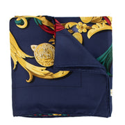 Shop safe online at Labellov in Antwerp, Brussels and Knokke this 100% authentic second hand Hermès Navy Blue Le Mors 'A La Conétable' Silk Scarf