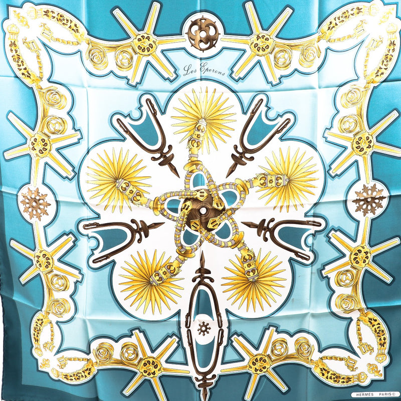 Buy an authentic second-hand Hermès Carré Les Eperons F. De La Perrière Silk Scarf in very good condition at Labellov in Antwerp.