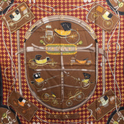 Shop safe online at Labellov in Antwerp, Brussels and Knokke these 100% authentic second hand Hermès Brown Les Voitures Nouvelles Silk Scarf