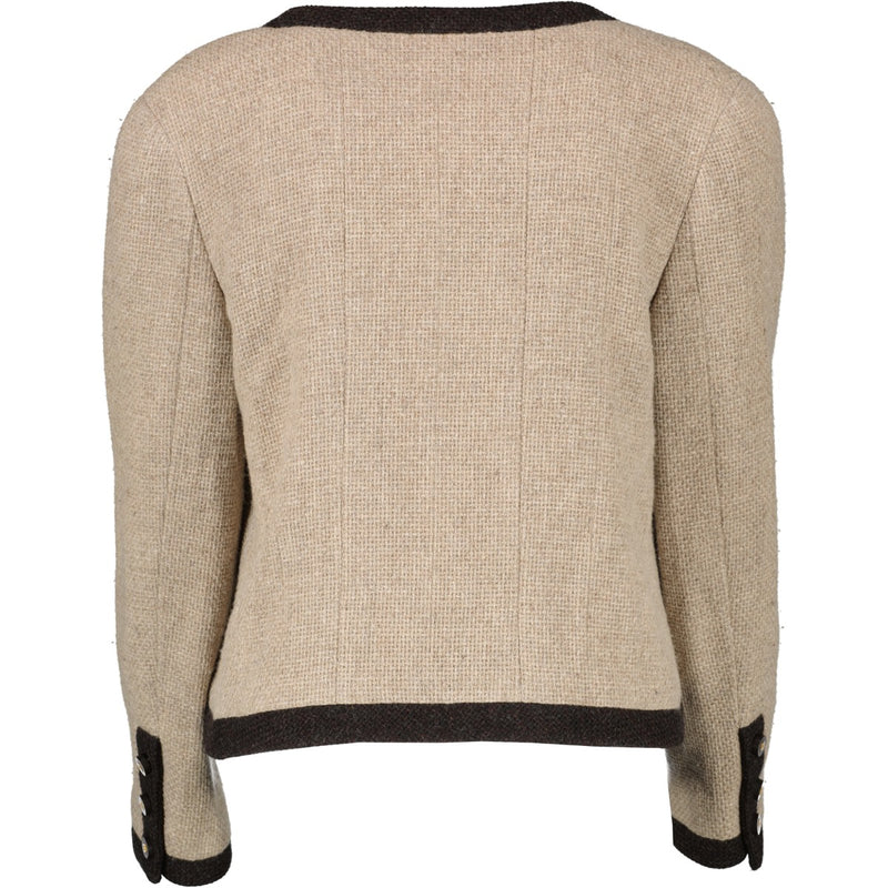 Shop authentic second hand vintage Chanel Autumn 1996 Beige Tweed Jacket at Labellov