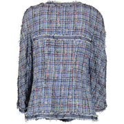 Shop authentic second hand vintage designer Chanel Spring 2009 Blue Tweed Zipper Jacket at Labellov