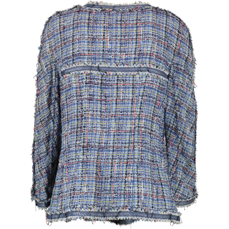 Shop authentic second hand vintage designer Chanel Spring 2009 Blue Tweed Zipper Jacket at Labellov