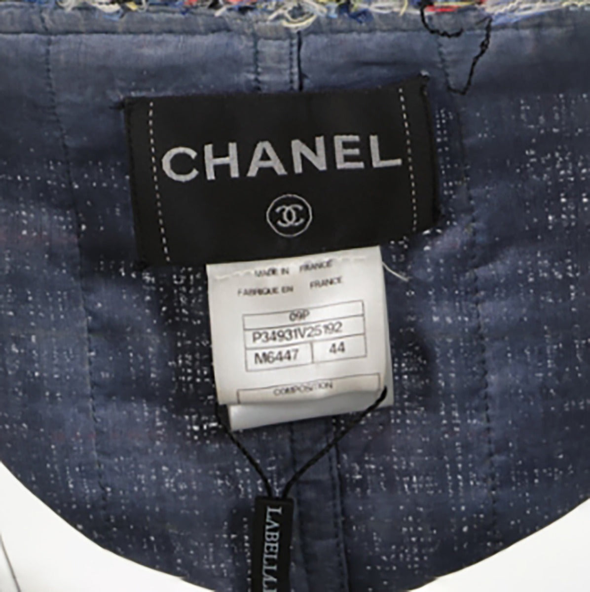 Shop authentic second hand vintage designer Chanel Spring 2009 Blue Tweed Zipper Jacket at Labellov