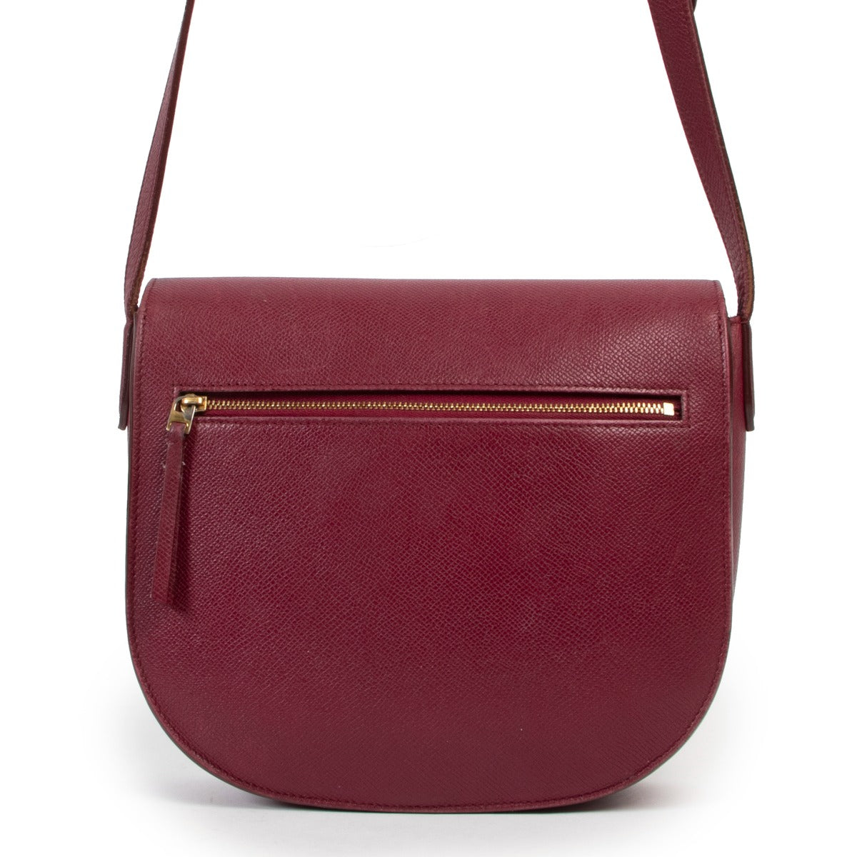 Buy an authentic second hand Celine Trotteur Burgundy Crossbody in good condition at Labellov