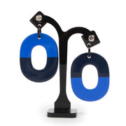 Shop safe online at Labellov in Antwerp this 100% authentic second hand Hermès Blue Acetate Earrings