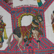 Shop safe online at Labellov in Antwerp this 100% authentic second hand Hermès Cashmere La Danse Du Cheval Marwari Scarf