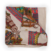 Shop safe online at Labellov in Antwerp this 100% authentic second hand Hermès Cashmere La Danse Du Cheval Marwari Scarf