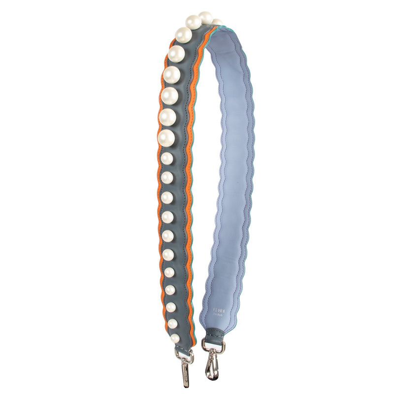 Shop authentic second hand luxury designer Fendi Blue Strap You Faux Pearl Leather Bag Strap at Labellov