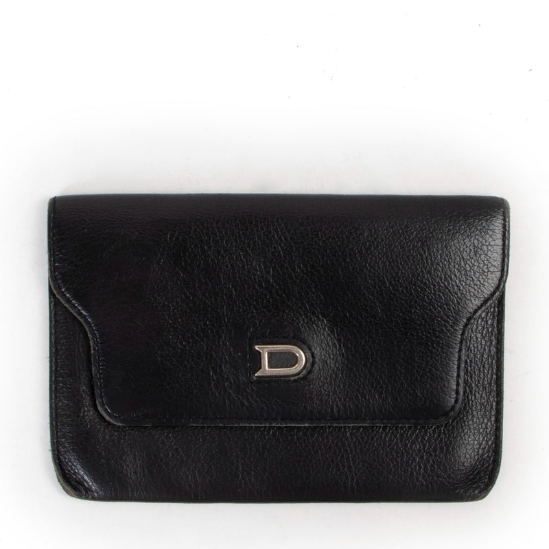 Buy an authentic second hand Delvaux Black Diabolo Jumping Leather Wallet in good pre-loved condition at Labellov