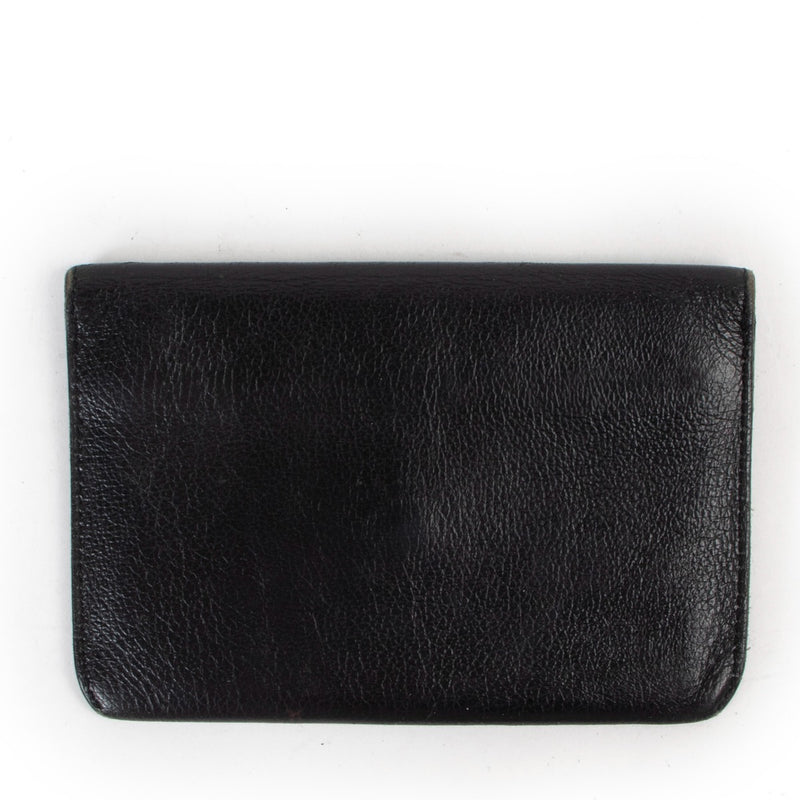 Buy an authentic second hand Delvaux Black Diabolo Jumping Leather Wallet in good pre-loved condition at Labellov