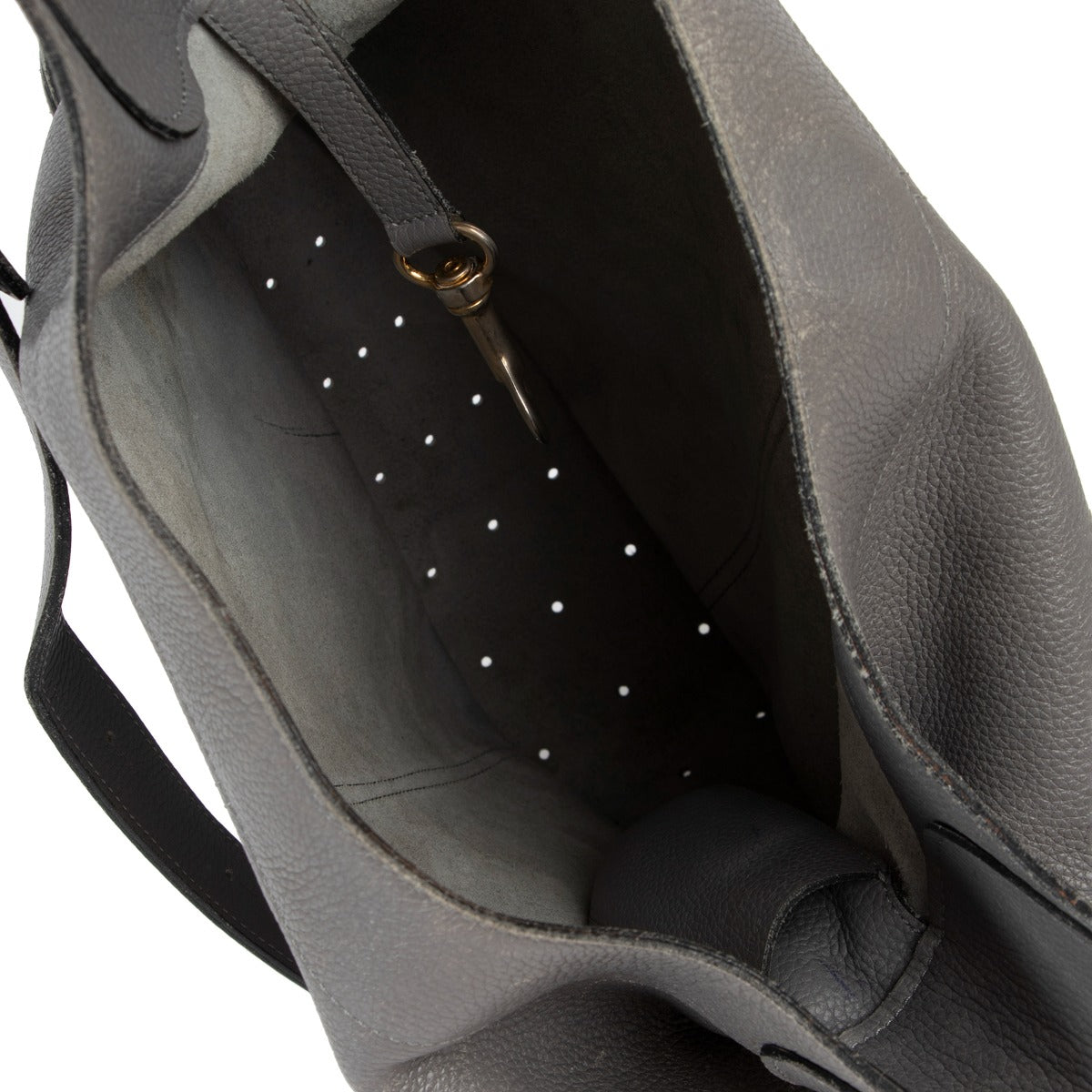 Buy an authentic second hand Delvaux Niagara Grey Leather Satan Shoulder Bag in pre-loved condition at Labellov