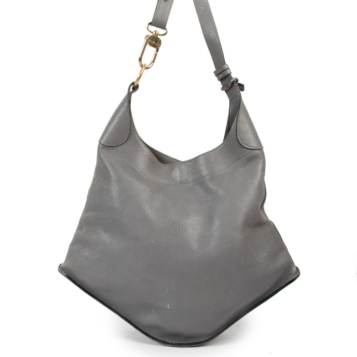 Buy an authentic second hand Delvaux Niagara Grey Leather Satan Shoulder Bag in pre-loved condition at Labellov