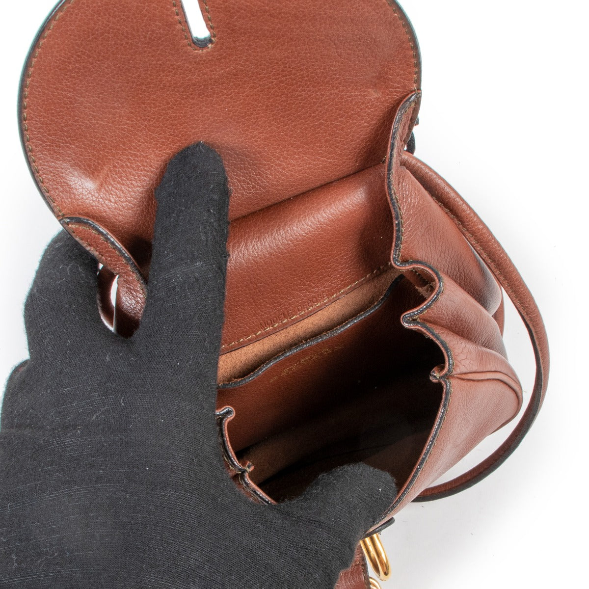 Delvaux Mini Cerceau Brown Leather Crossbody