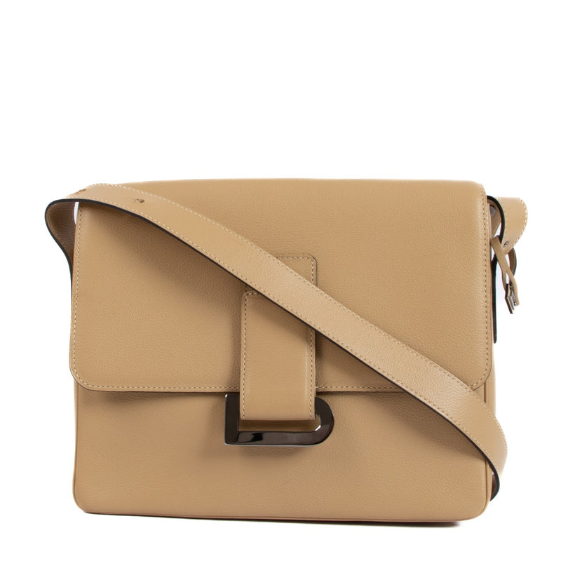 Delvaux Poirier Sand Jumping Crossbody Bag