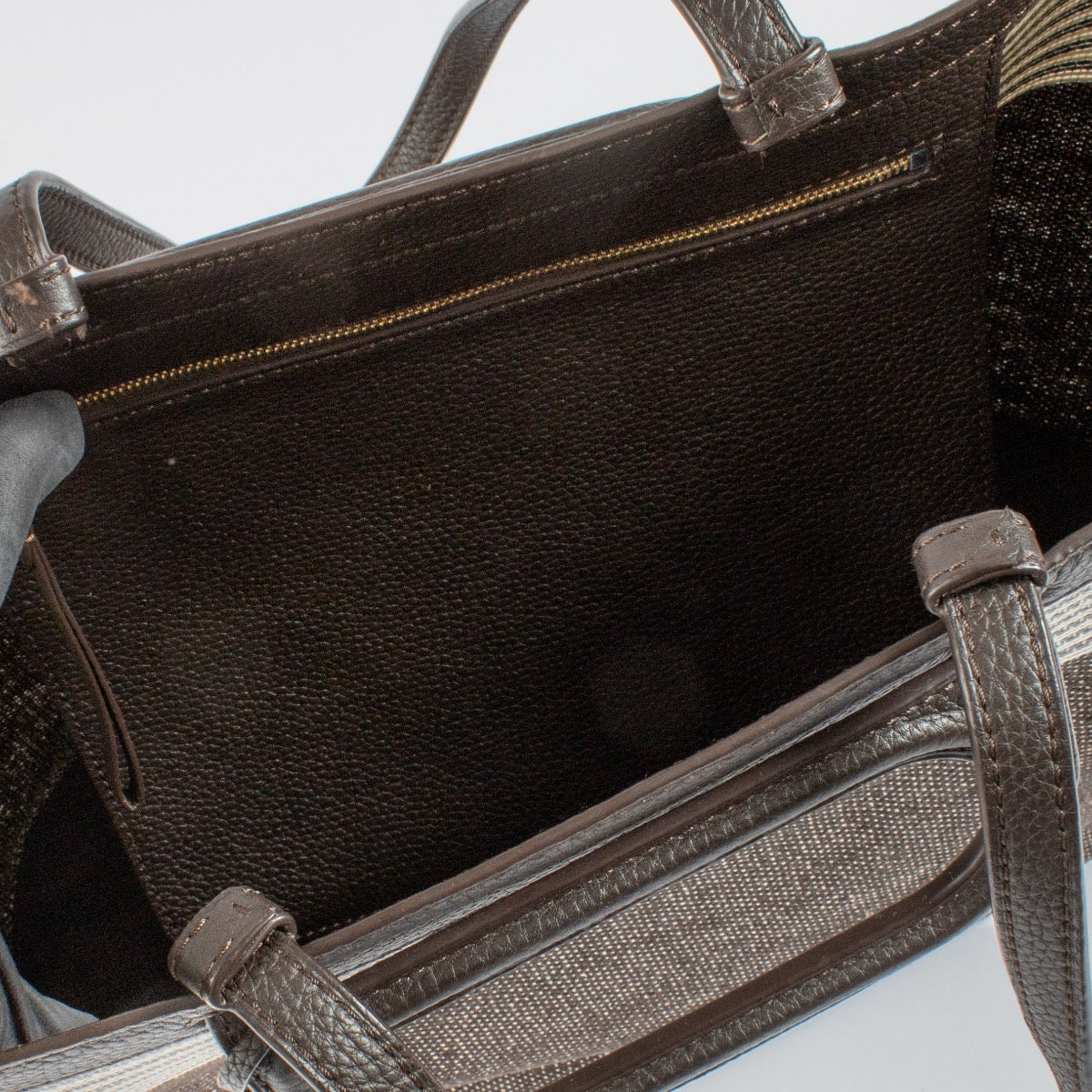 Authentic second hand Delvaux D to D MM Ebene Toile Sangle Taurillon Empire Shoulder Bag on Labellov.com