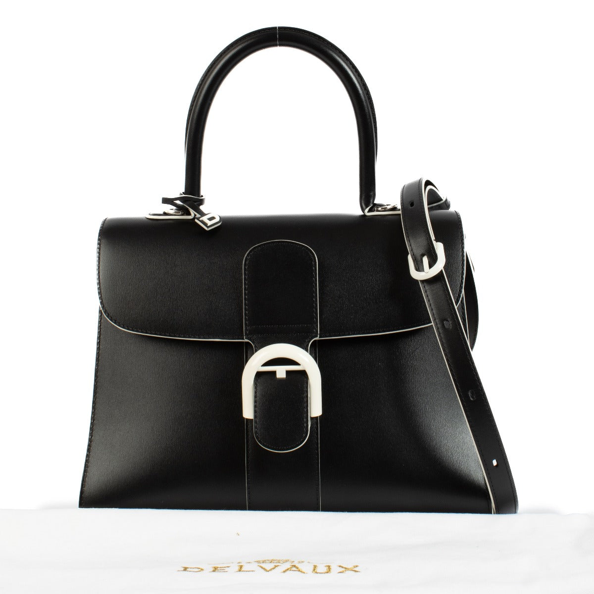 Shop safe online at Labellov in Antwerp, Brussels and Knokke this 100% authentic second hand Delvaux Brillant MM Dans Les Nuages Bag