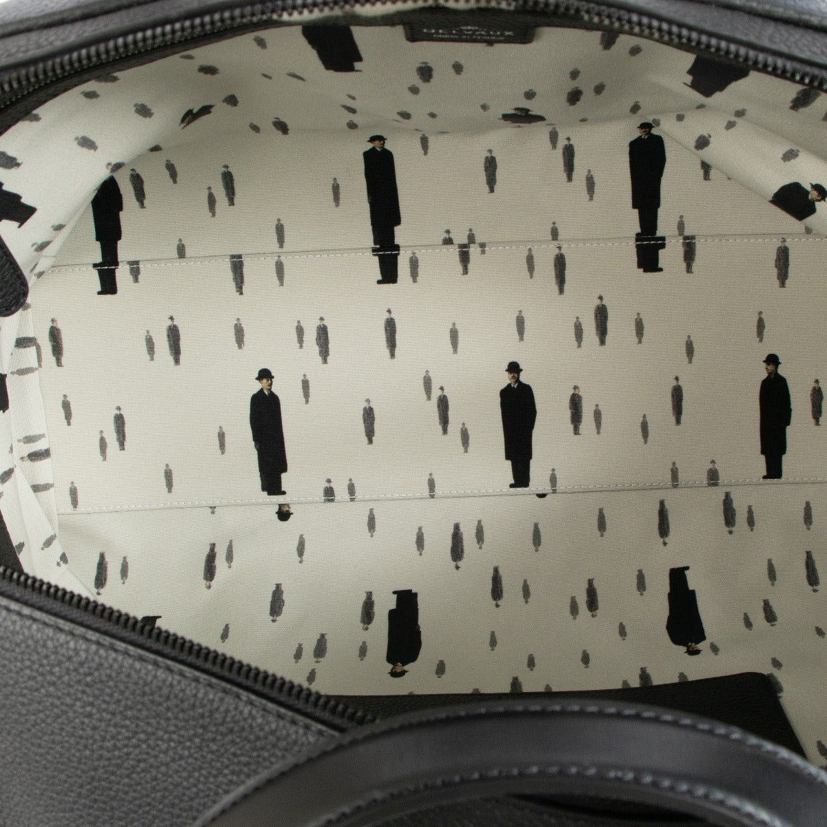 Sac de voyage Delvaux Magritte D-Off en Taurillon Souple marine/noir