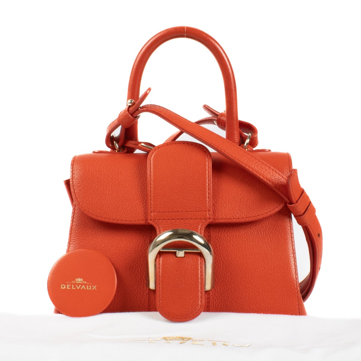 Sac Delvaux Piment Sellier Brillant Mini