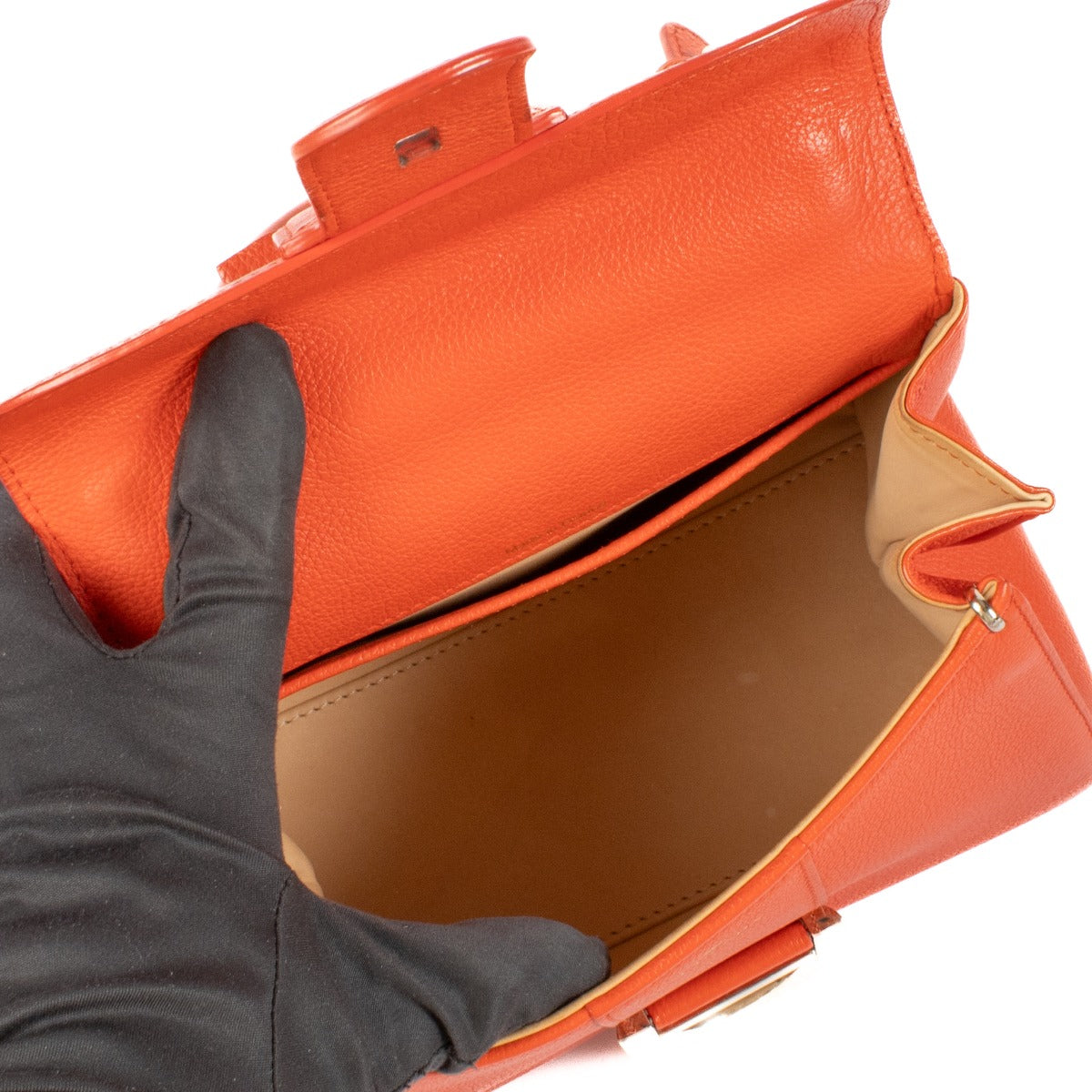 Sac Delvaux Piment Sellier Brillant Mini