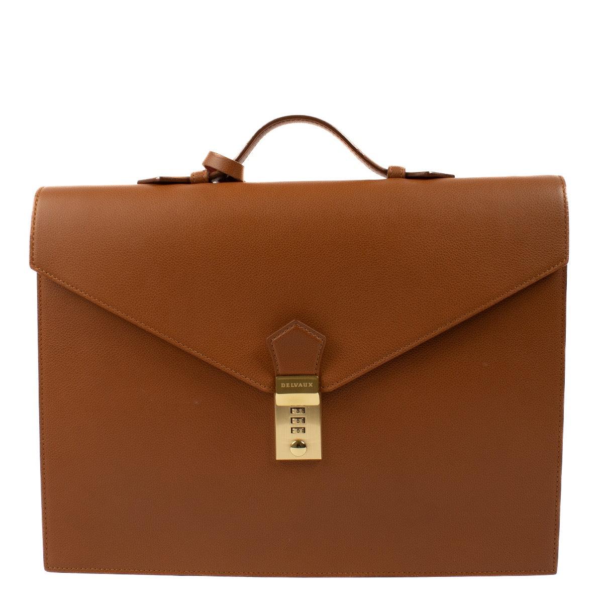 shop 100% authentic second hand Delvaux Cognac Leather Consulat Briefcase on Labellov.com