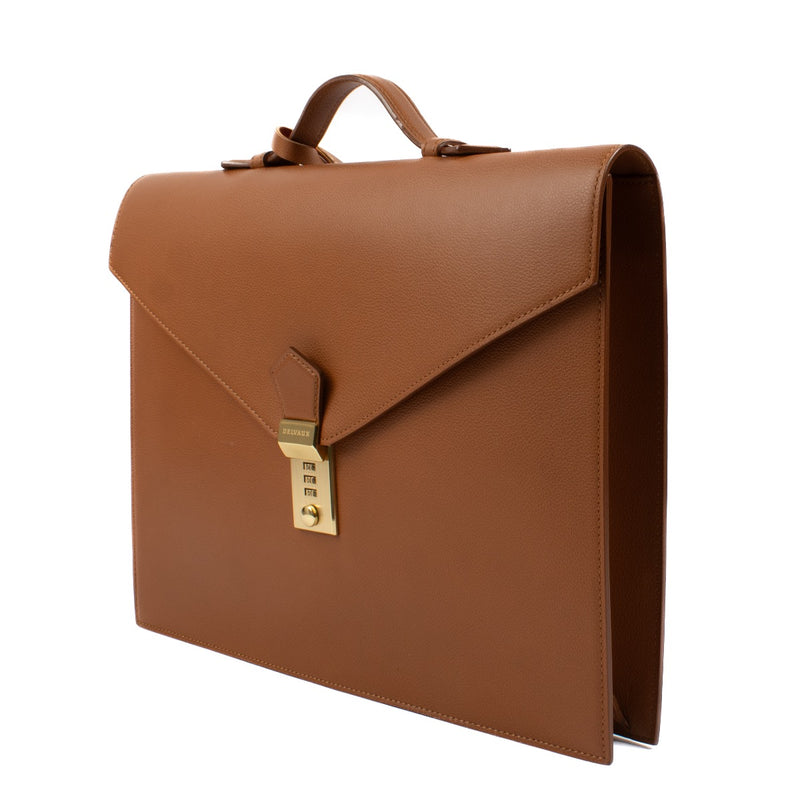 shop 100% authentic second hand Delvaux Cognac Leather Consulat Briefcase on Labellov.com