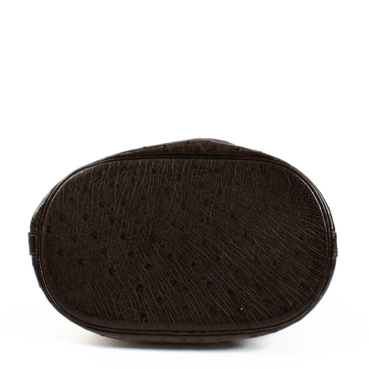 Sac bandoulière Delvaux Calicot en autruche marron