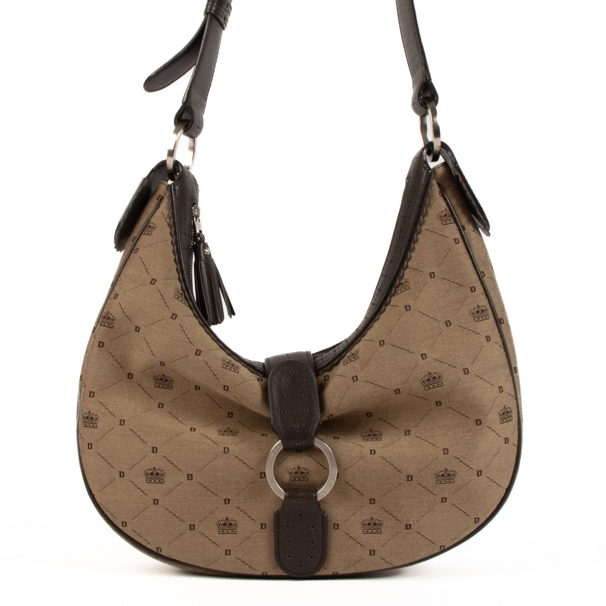 shop 100% authentic second hand Delvaux Brown Camille MM Shoulder Bag on Labellov.com