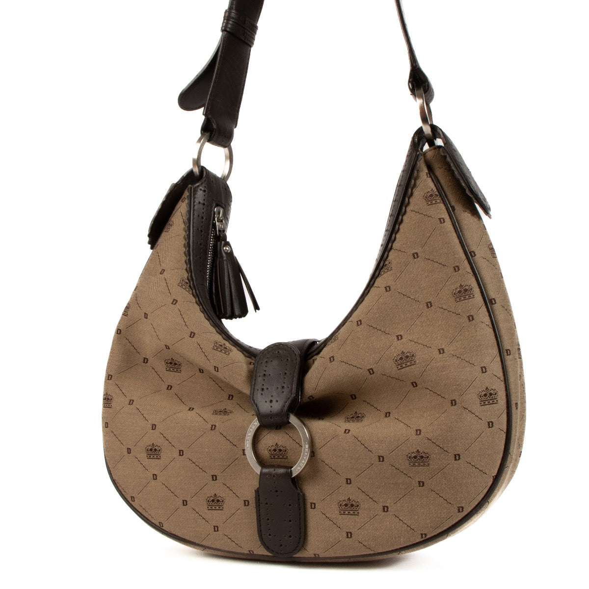shop 100% authentic second hand Delvaux Brown Camille MM Shoulder Bag on Labellov.com