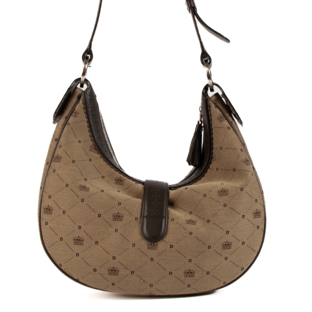 shop 100% authentic second hand Delvaux Brown Camille MM Shoulder Bag on Labellov.com
