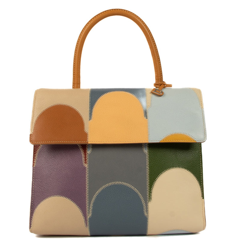 Shop 100% authentic second-hand Delvaux Multicolor Arlecchino Handbag Top Handle on Labellov.com