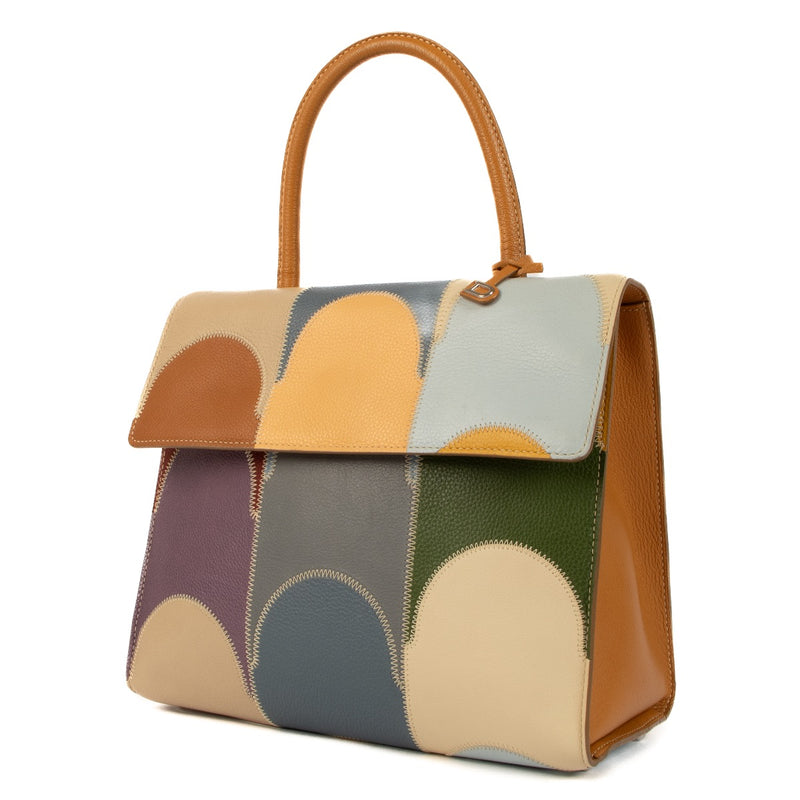 Shop 100% authentic second-hand Delvaux Multicolor Arlecchino Handbag Top Handle on Labellov.com
