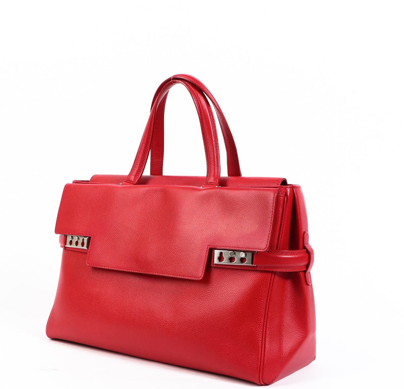 Delvaux Tempête Business Rode Leren Handtas