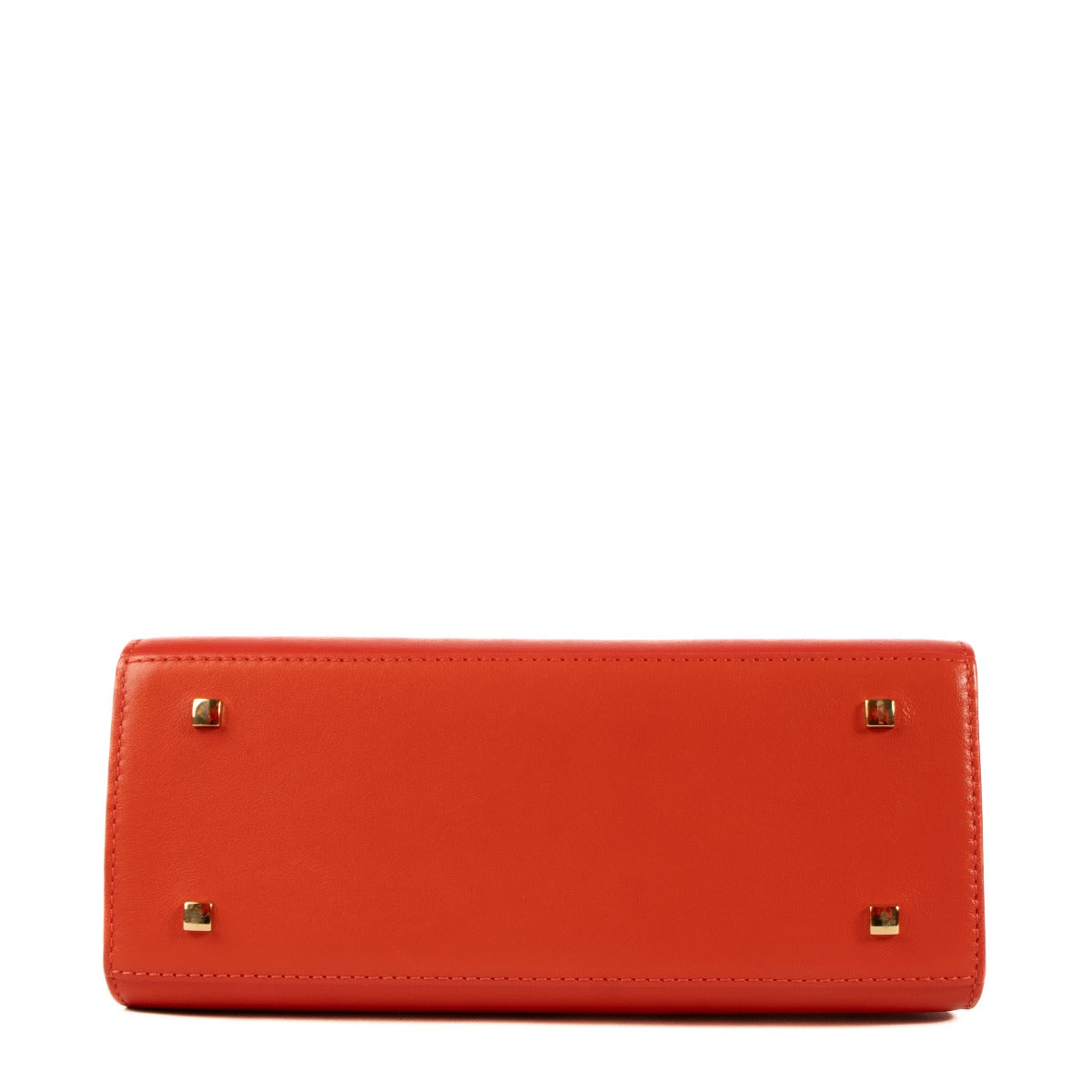 Sac Delvaux Tempête PM en cuir de veau soyeux bicolore rouge