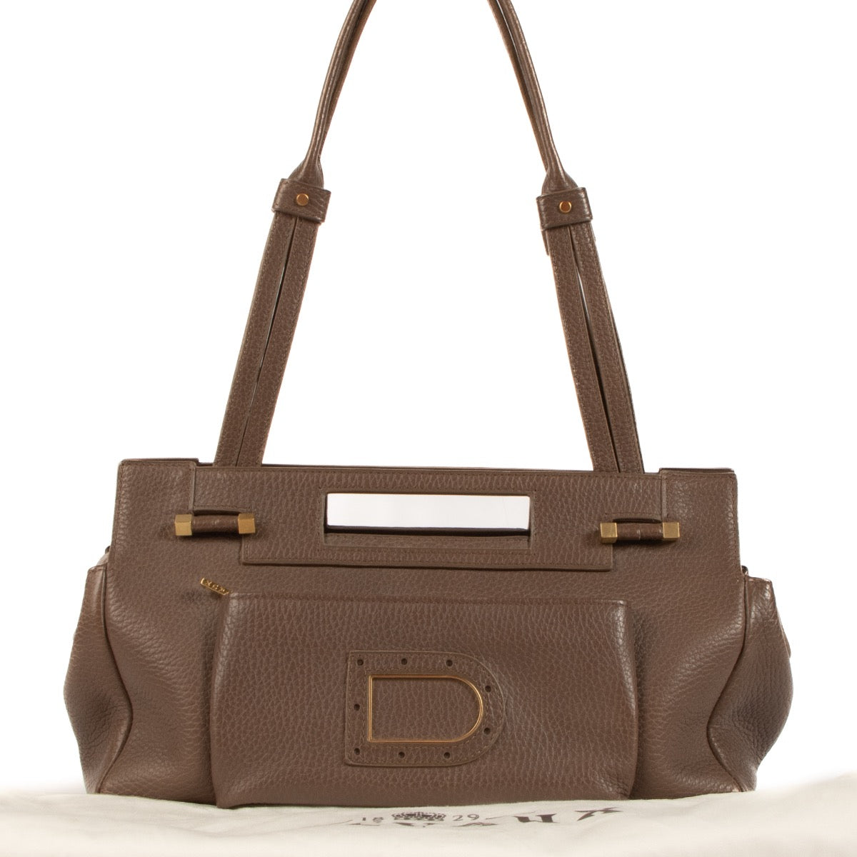 shop 100% authentic second hand Delvaux Brown Benjamin PM Shoulder Bag on Labellov.com