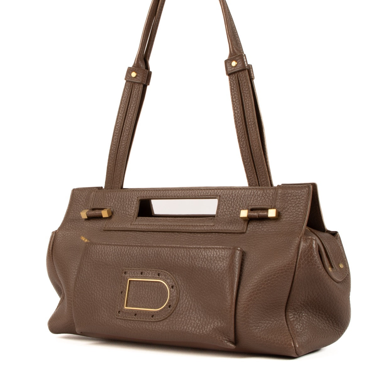 shop 100% authentic second hand Delvaux Brown Benjamin PM Shoulder Bag on Labellov.com