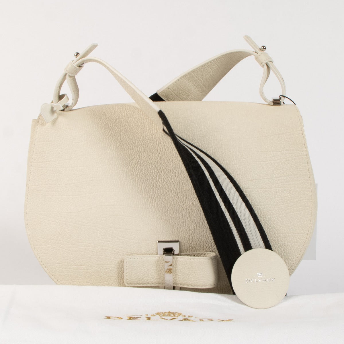 *Ne pas mettre en ligne* Delvaux Crispy Calf Blanc Le Mutin MM