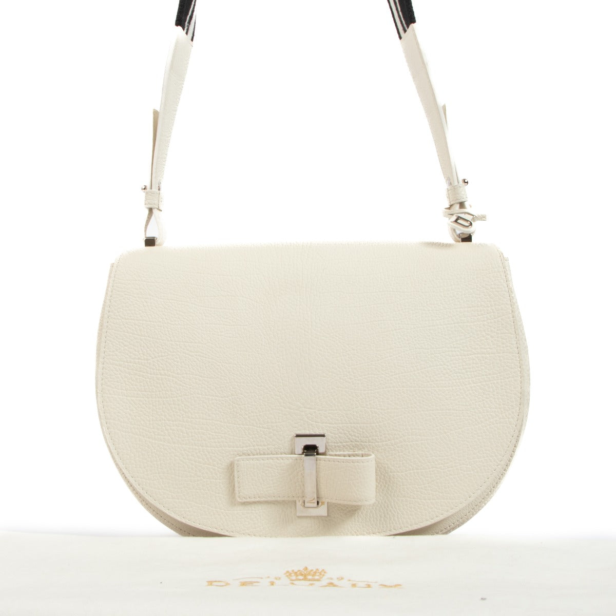 Delvaux Le Mutin MM White Crispy Calf