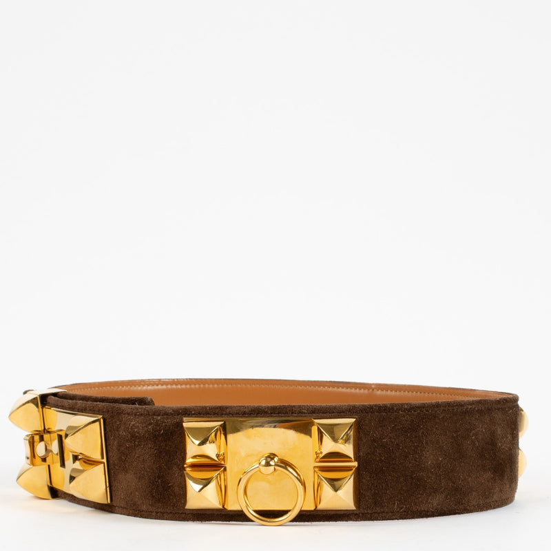 shop 100% authentic second hand Hermès Brown Collier De Chien Daim Belt on Labellov.com