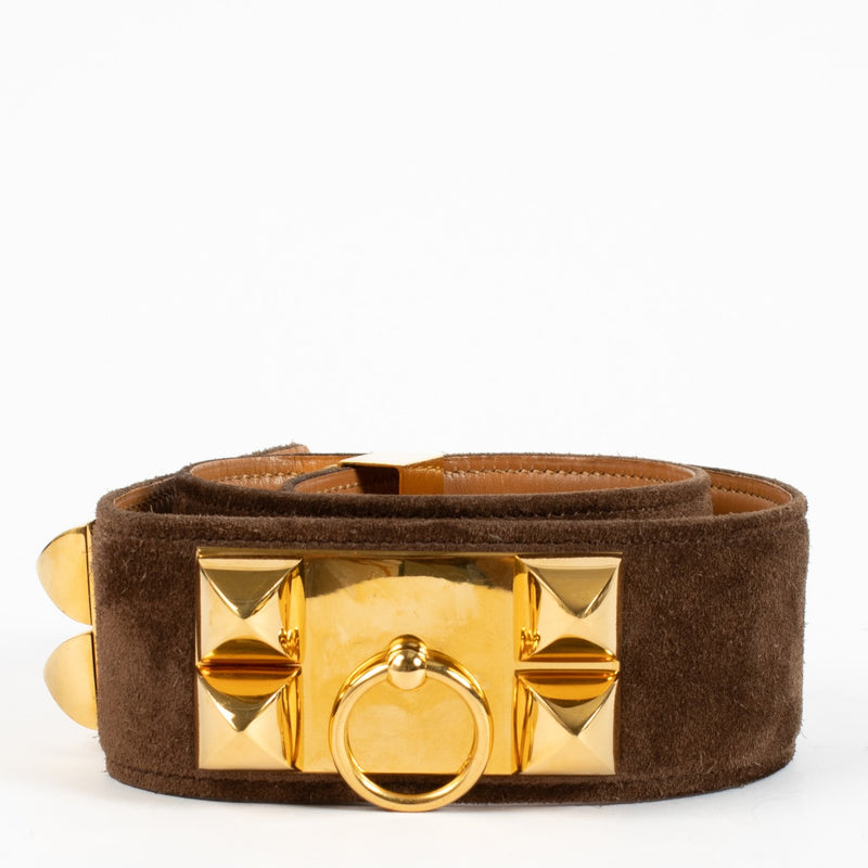 shop 100% authentic second hand Hermès Brown Collier De Chien Daim Belt on Labellov.com