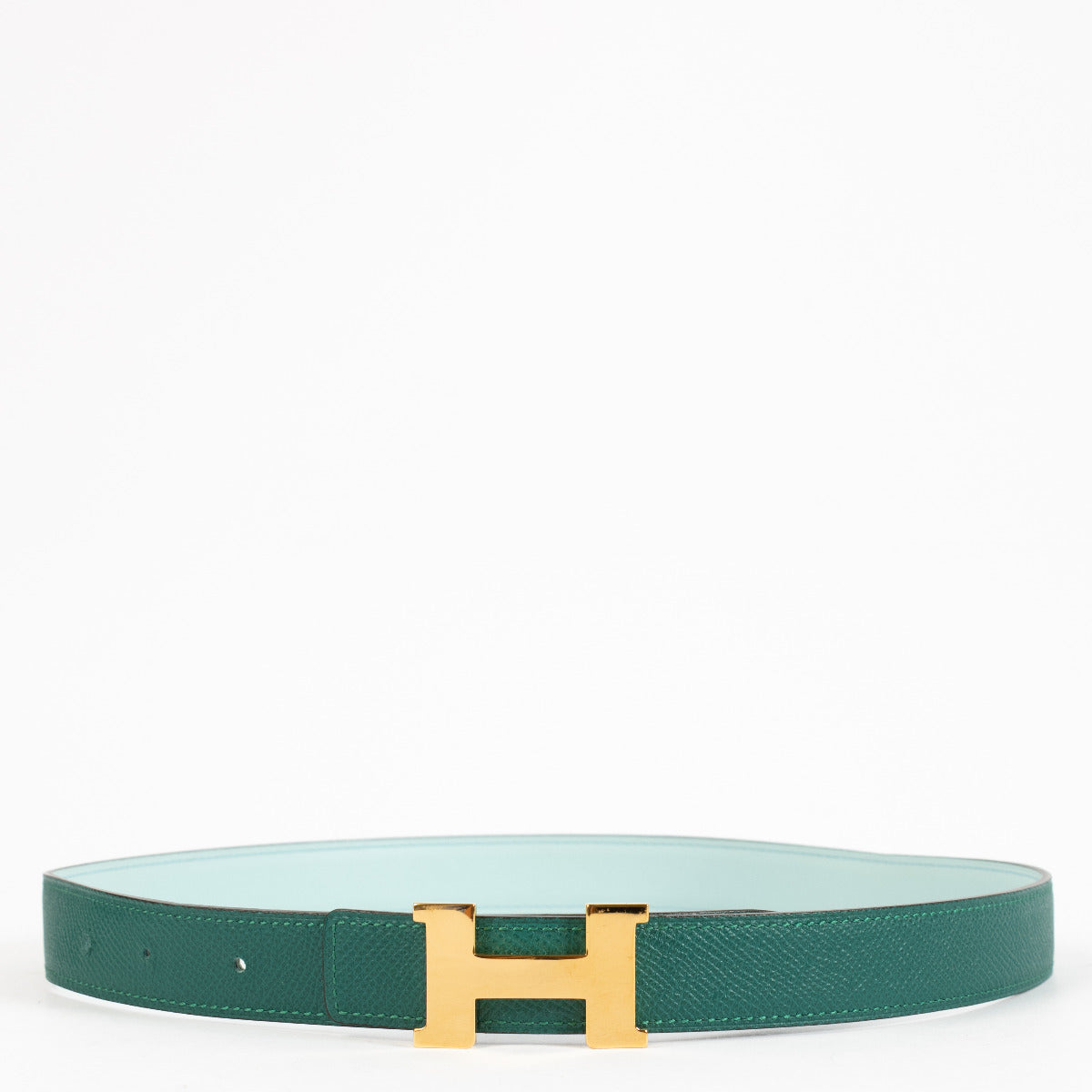 Ceinture Constance Hermès bleue et verte - taille 75